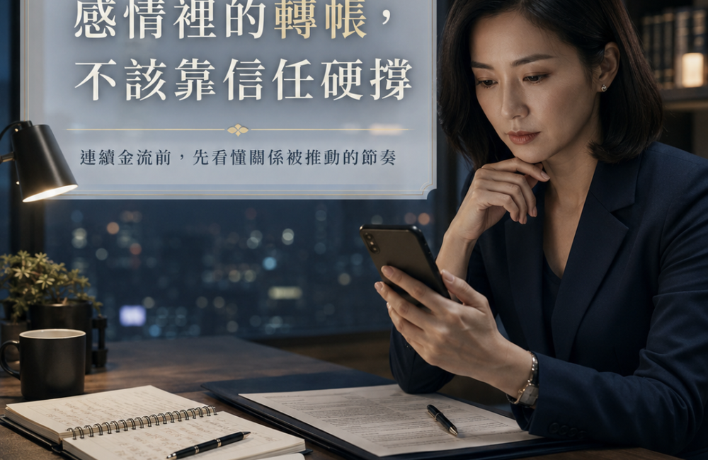 感情詐騙不是一句借錢：連續轉帳前，先看懂信任被推動的節奏